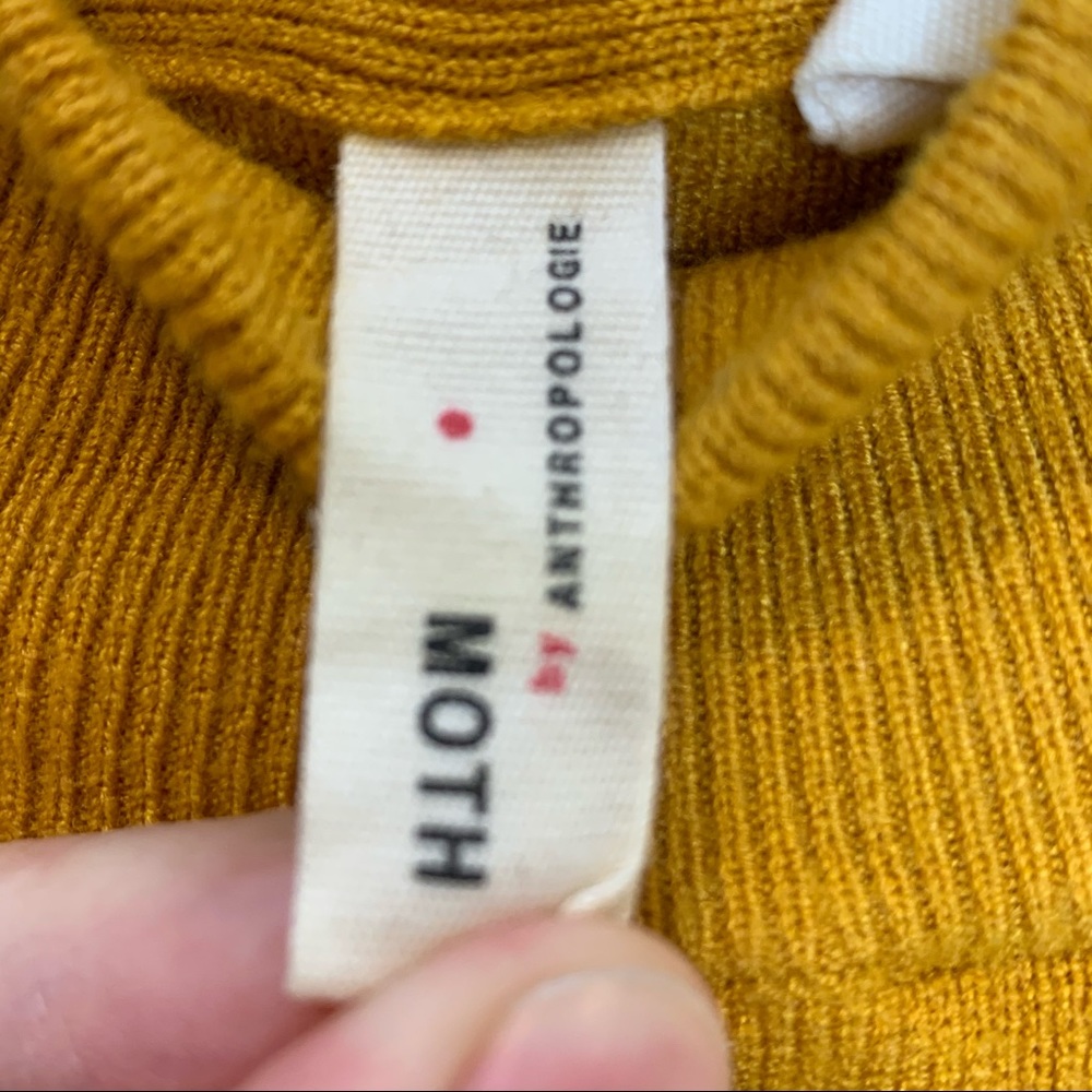 Anthropologie Moth Mock Neck Short Sleeve Sweater - Picture 5 of 8